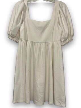 Scoop Cream Mini Dress Women's Small